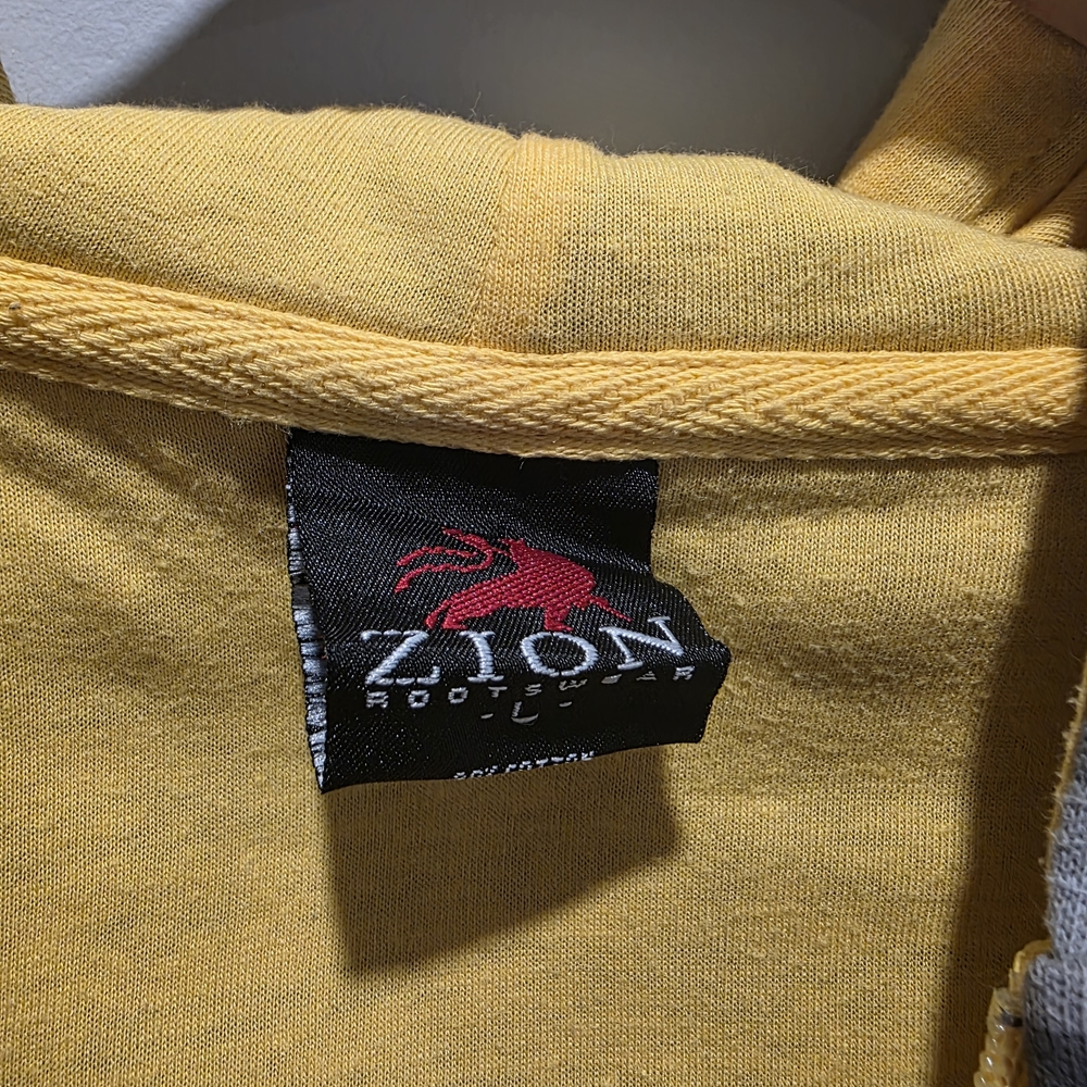 Bob Marley Zip Hoodie Zion Rootswear Plaid Graphic Sweatshirt Size - Picture 7 of 13